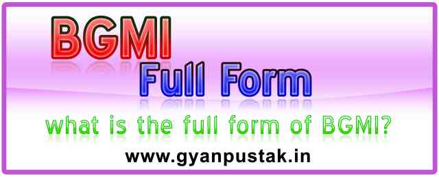 BGMI Ka Full Form, बीजीएमआई क्या होता है, B G M I full form in Hindi, BGMI Full Form in Hindi meaning